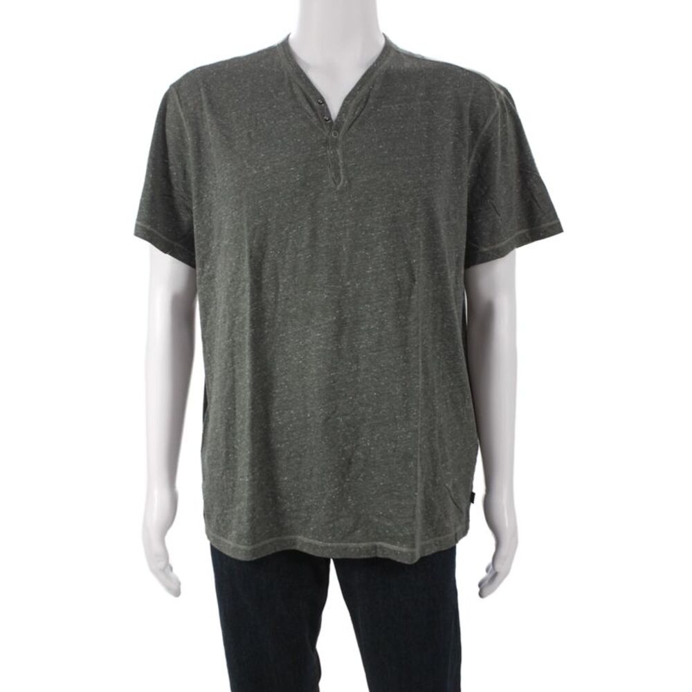 John Varvatos Star USA Mens Dark Gray V Neck T Shirt Big Tall Size 2XL